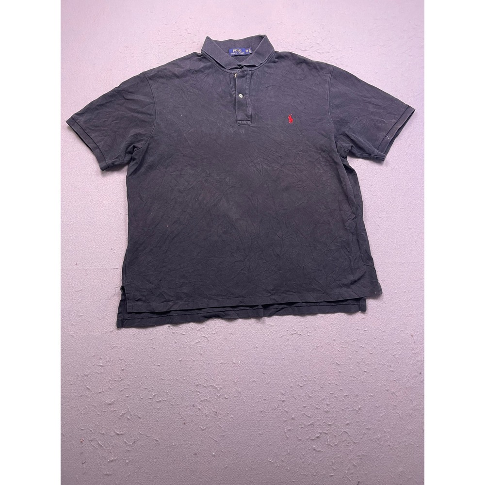 Polo Ralph Lauren Polo Shirt Cotton Pique Navy Blue 2XB Big Mens